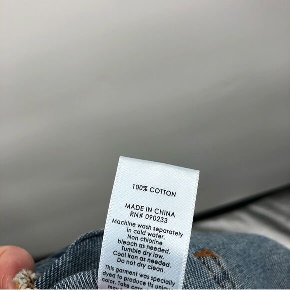 Pacsun Womens Denim Mini Skirt Destructed Size 26 - Picture 6 of 7